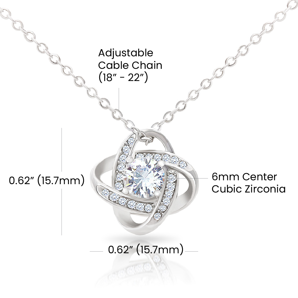 To My Beloved Mom! You are the Best Mother. Love Knot Necklace