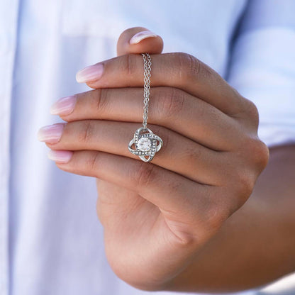 To My Beloved Mom! You are the Best Mother. Love Knot Necklace