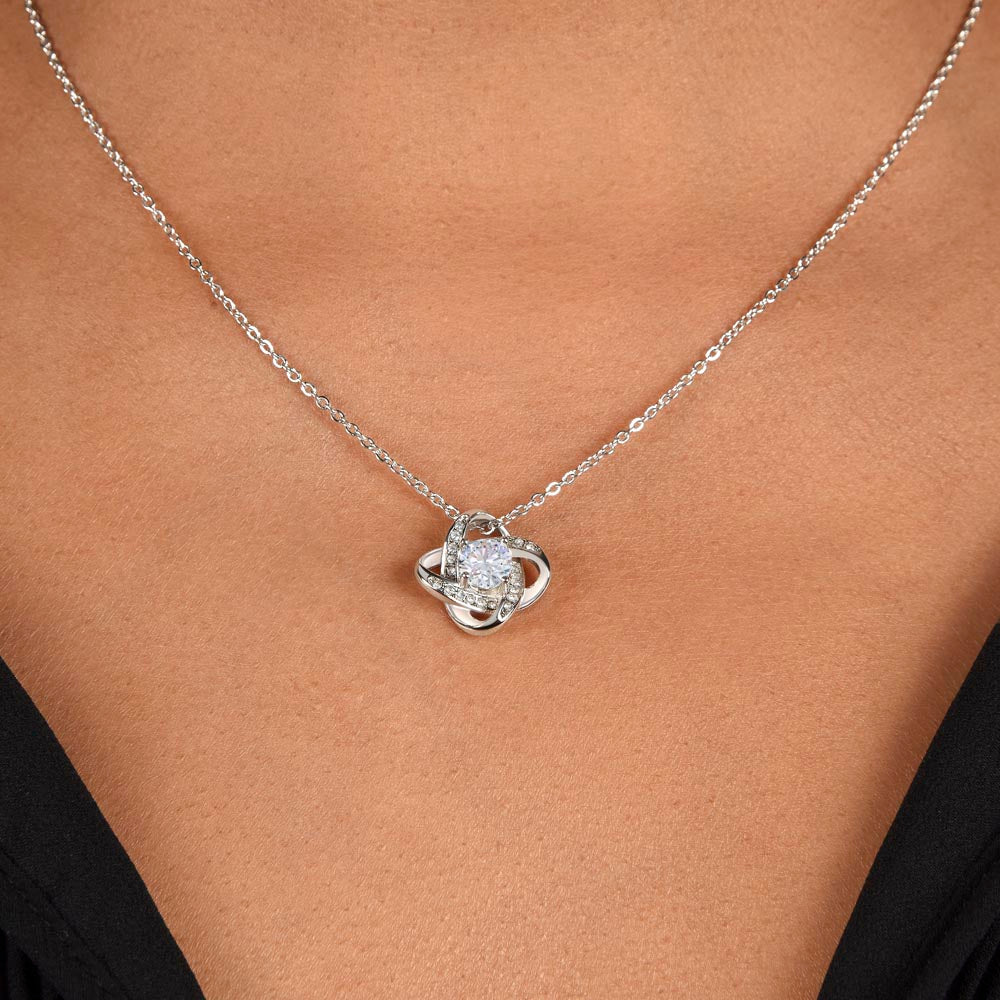 To My Beloved Mom! You are the Best Mother. Love Knot Necklace