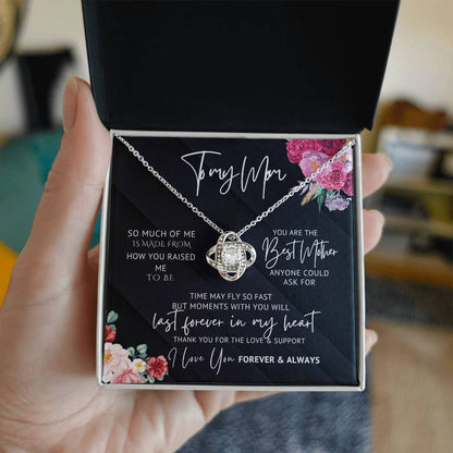 To My Beloved Mom! You are the Best Mother. Love Knot Necklace