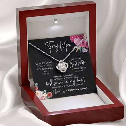 To My Beloved Mom! You are the Best Mother. Love Knot Necklace